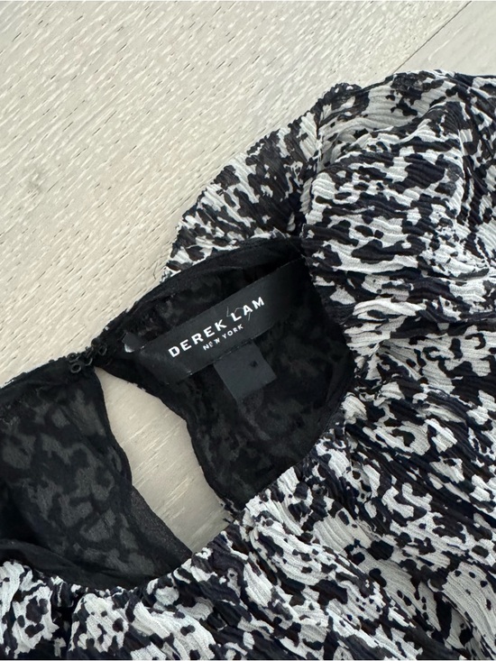 Derek Lam 100% Silk Chiffon Blouson Mini Dress - Size 0 - Picture 3 of 9